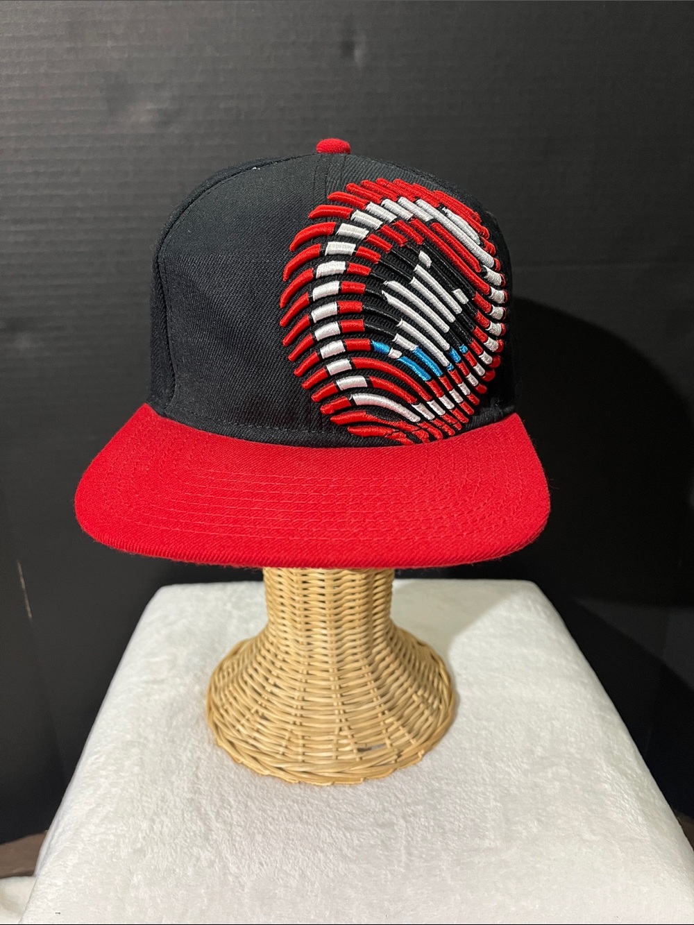 Marvel Black and Red Captain America  Cap with Branded Interior